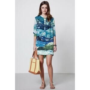 SAMSOE SAMSOE Adele Mountain Marble Print Shirt Dress Anthropologie S $268